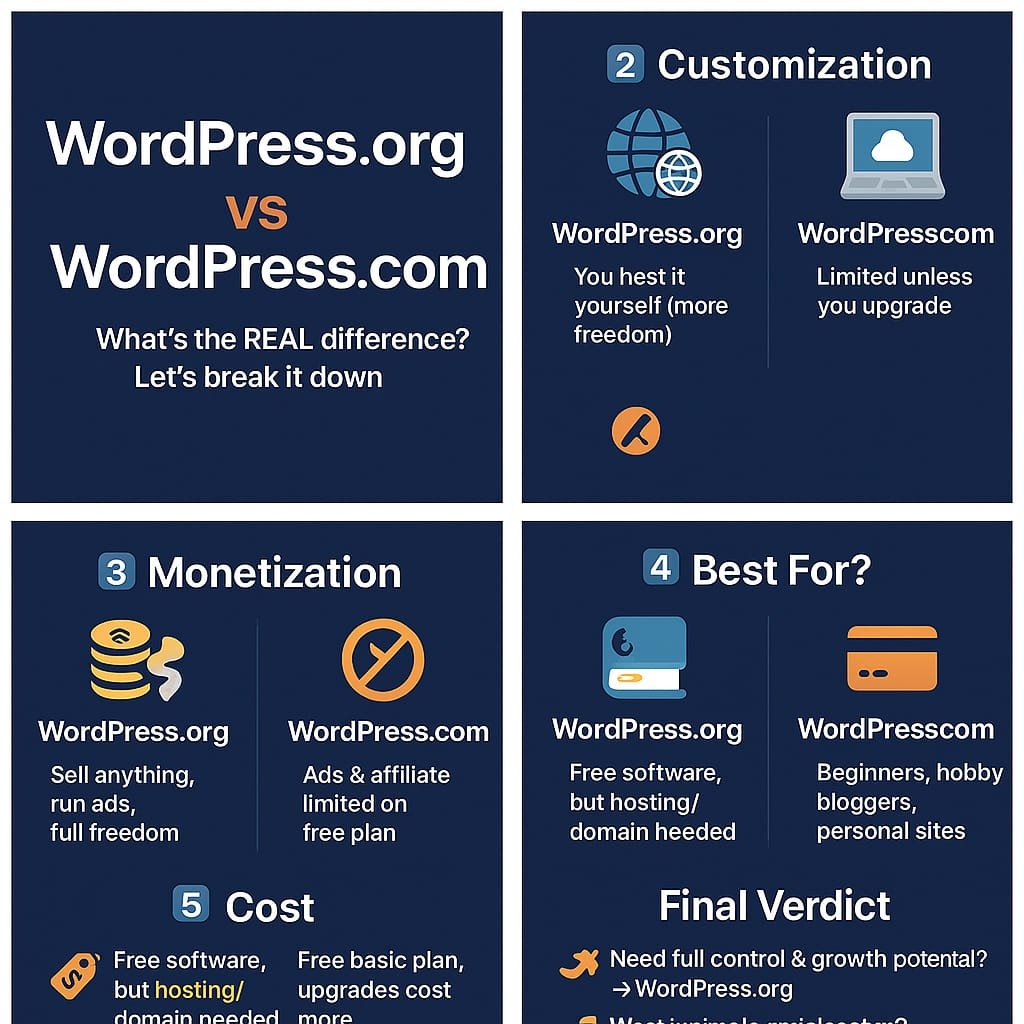 what is WordPress.com vs WordPress.org