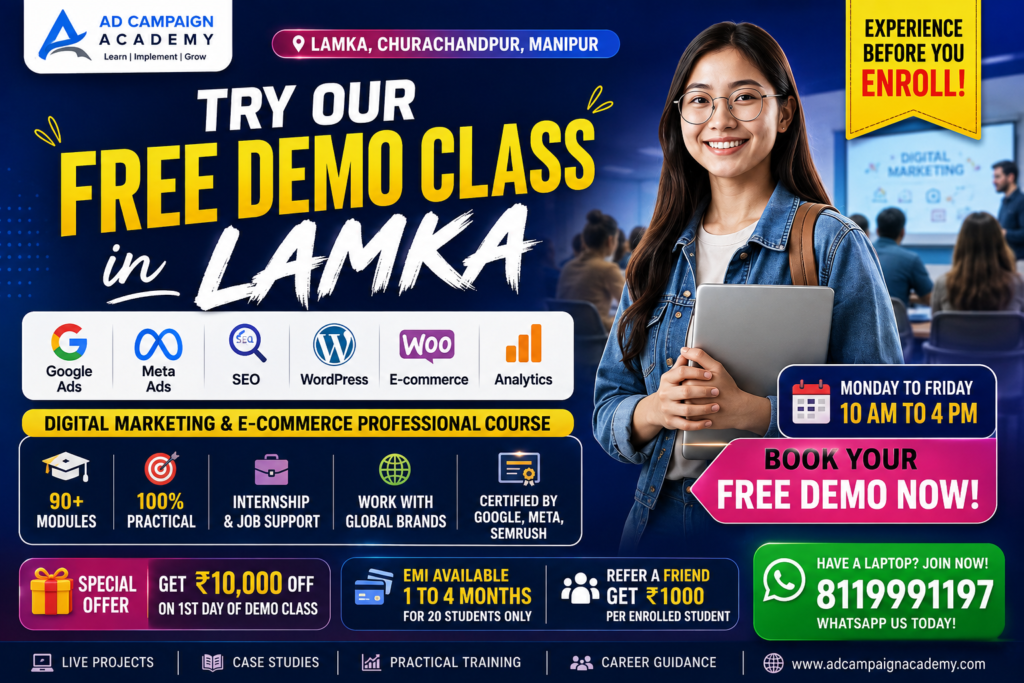 Digital Marketing Institute in Lamka providing professional digital marketing training